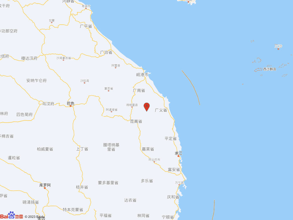 越南（北纬15.00度，东经108.20度）发生5.0级地震